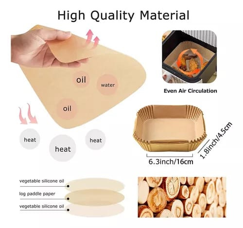 Miniatura 2 de Forro de papel para freidora cuadrado